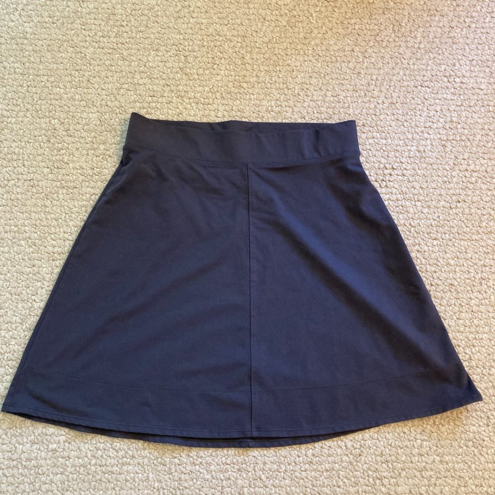 Toad&Co. Women's Size Small Knit Skirt Dark Gray zip pocket in back. SZ S Travel